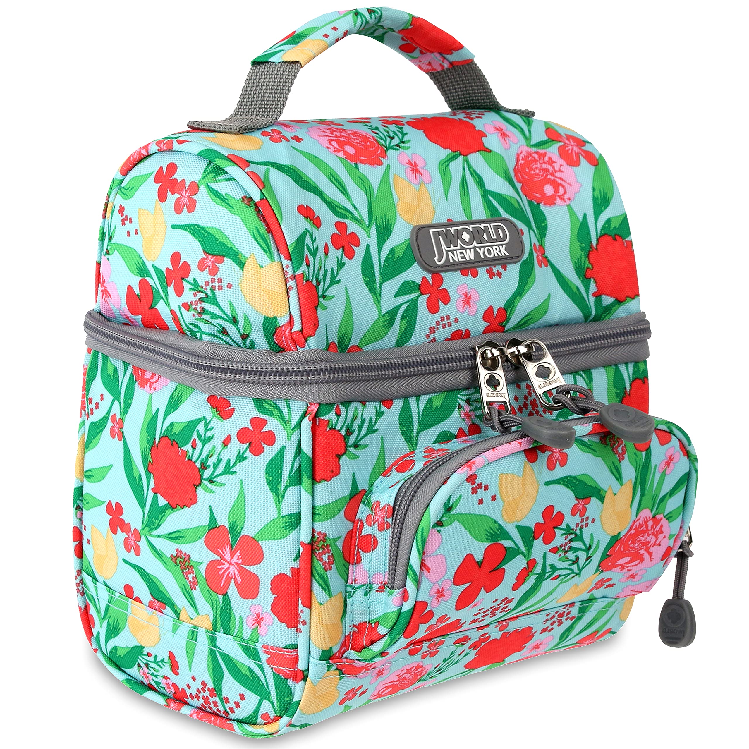 J World Corey Kids Lunch Bag. Insulated Lunch-Box for Girls, Women, Flora