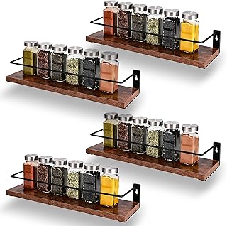 Sponsored You’re seeing this ad based on the product’s relevance to your search query.Learn more about this advertisement TDSYDS 4-Piece Set Spice Rack Wall No Drilling (40 x 9.5 x 7 cm), Kitchen Shelf Acacia Wood Cabinet, Spice Organiser, Shelf Kitchen Wall, Spice Holder & Spice Racks Hanging, Spice Rack, Spice Rack