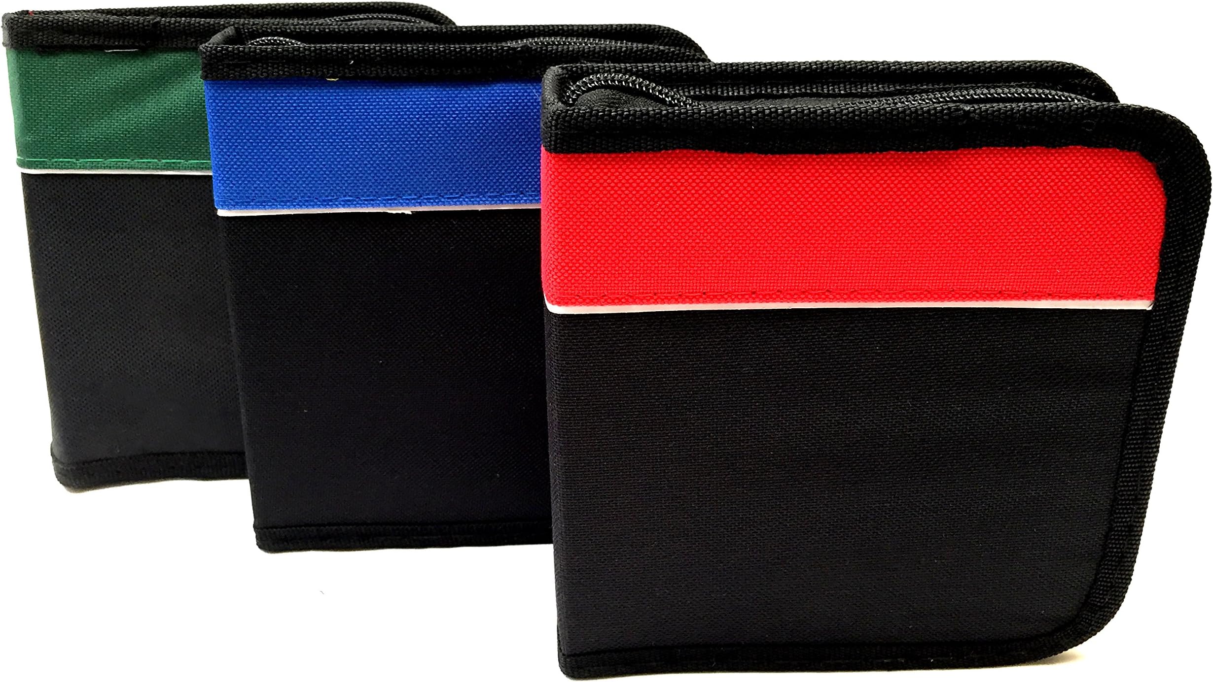 Premium Cloth 24 Compact Disc CD DVD Blu-Ray Media Wallet Folder Carrying Case, Assorted Colors