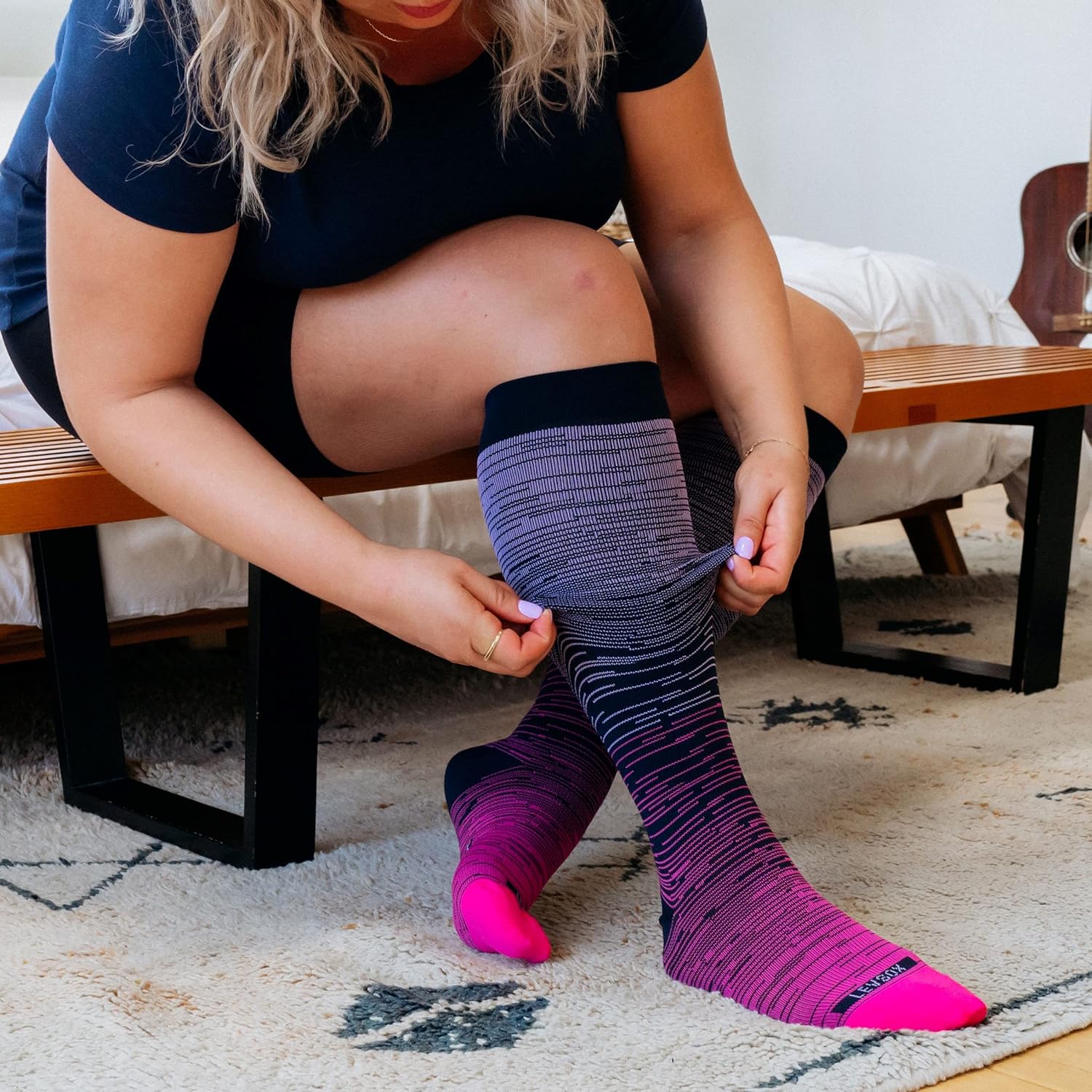 Wide Calf Compression Socks for Women & Men Extra Large Size Support Socks for Nurses Running Pregnant Travel, 15-20 mmHg - Image 6