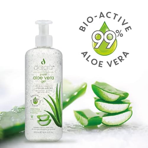 Derora Gel de Aloe Vera - 500ml | Contiene Ingredientes 100% puros y naturales de Aloe Bio Activo | para curar, calmar e hidratar la piel, cara y cuerpo | Libre de Crueldad y Vegano - imagen 2