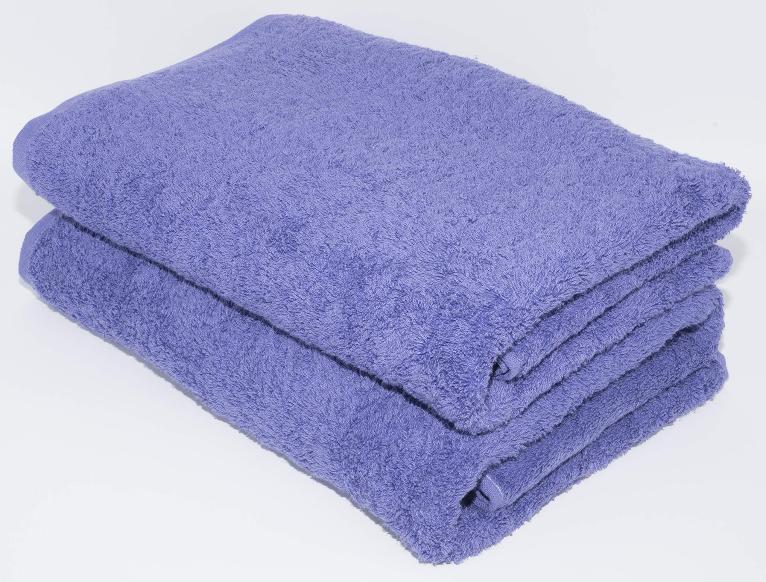 LIGHT TURQUOISE 2 X BATH TOWELS SET, 70X140 LARGE SIZE 100% NATURAL COTTON 500 GSM THICK ABSORBENT TOWEL, HOTEL QUALITY RINGSPUN — view 30