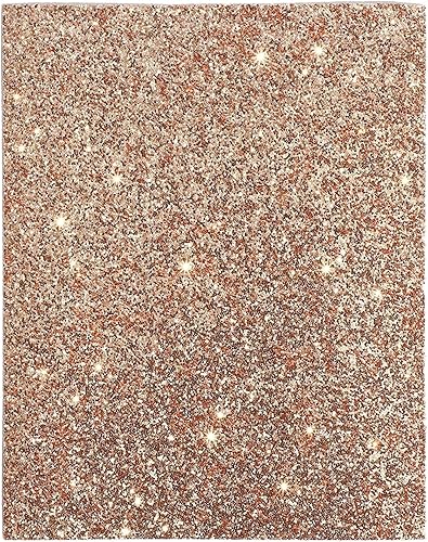 Miniatura 2 de Papel de cartulina con purpurina de oro rosa (8.5 x 11 pulgadas, paquete de 30)