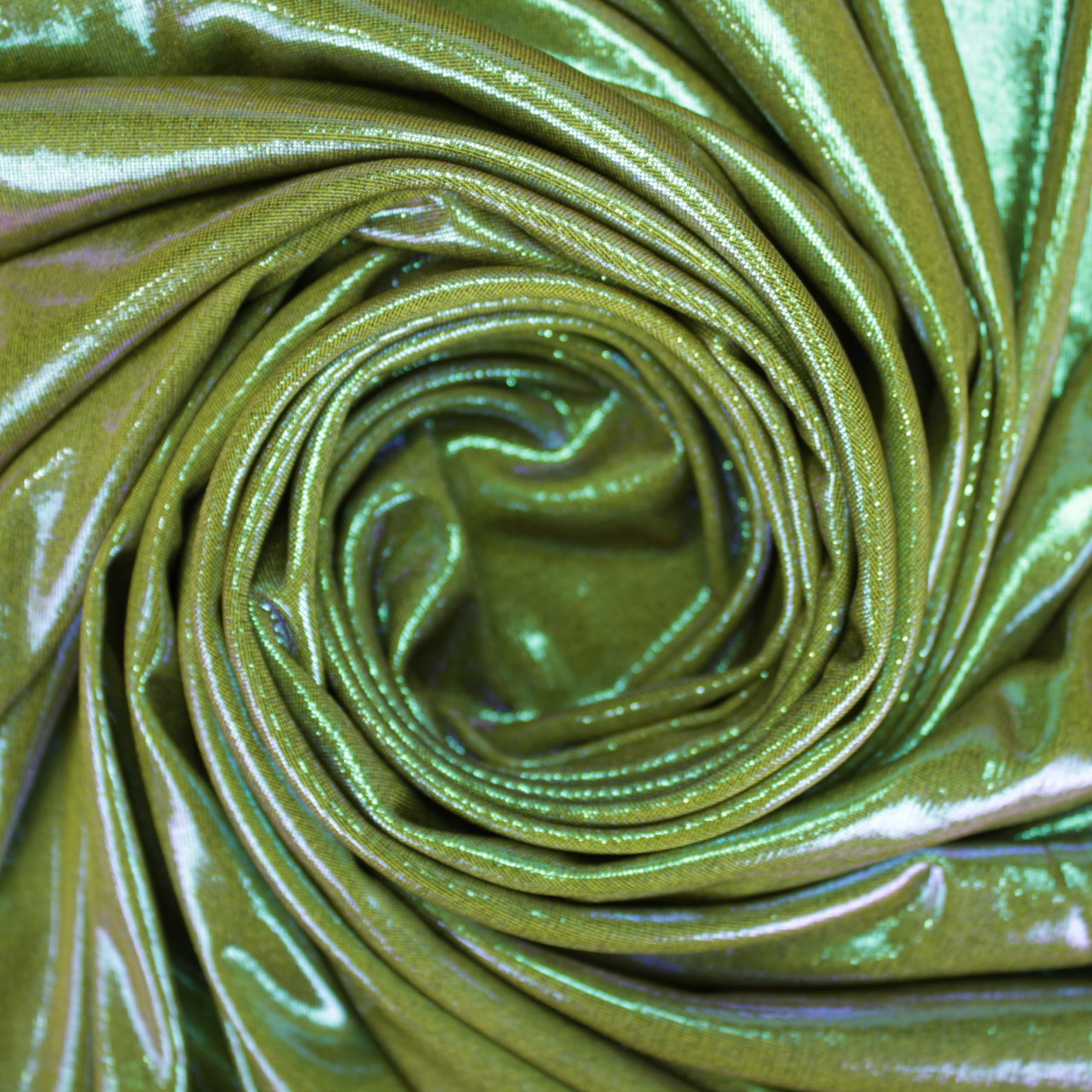 TELA DE PUNTO BISÚ SUPERLIGERO CON BRILLO ESPECIAL AGUADO TORNASOL SERIE SLINKY, ANCHO 150cm (3 METROS, VERDE)