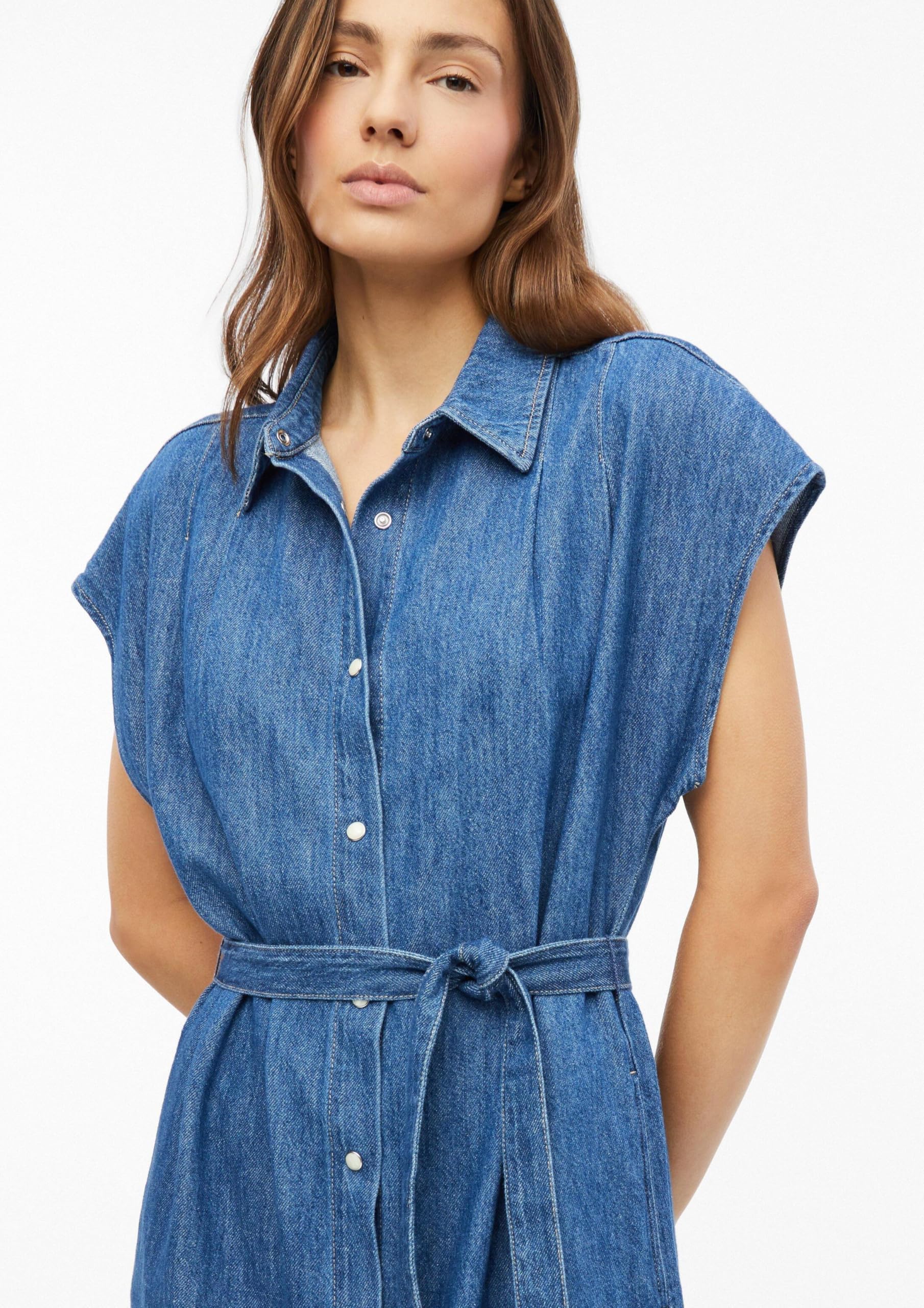 s.Oliver Midi-Denimkleid mit Eingrifftaschen