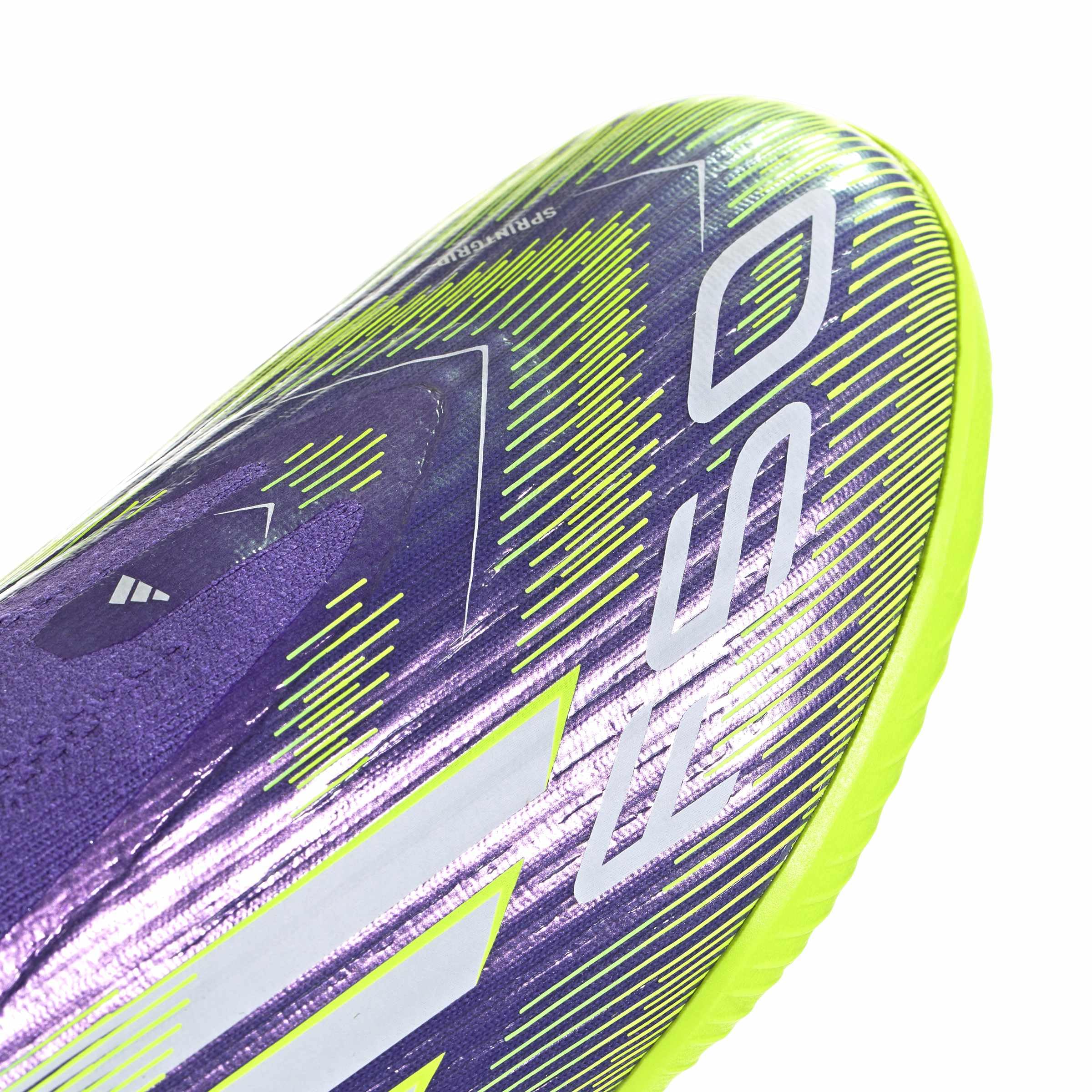 adidas Uniseks - dzieci F50 LEAGUE Laceless Turf Football Boots Kids, Purple Rush/Cloud White/Lucid Lemon, 35 EU