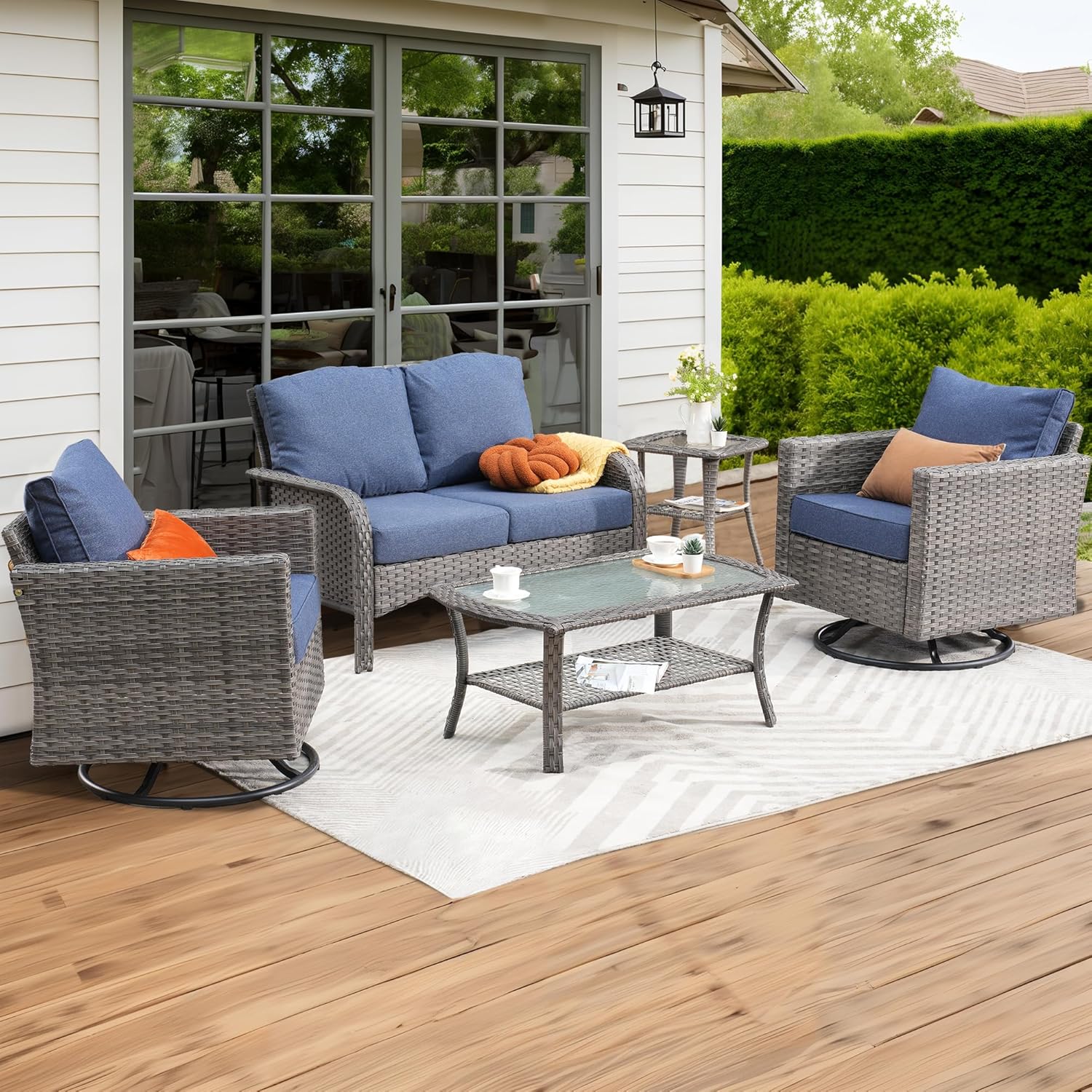 CAODOC 5 Pieces Patio Furniture Set,Outdoor Furniture with