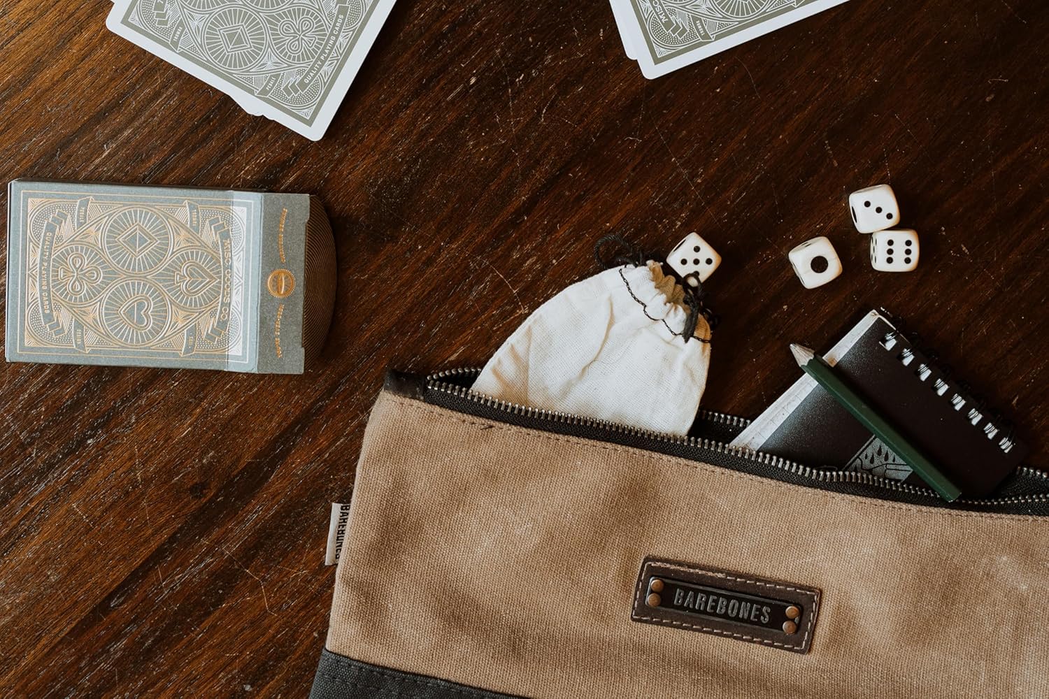 Barebones Neelum Zipper Pouch: Stylish Tool Bag & Travel Bag for Office Supplies, Makeup, and Chargers – Versatile Pencil Pouch with Durable Waxed Canvas and Water-Resistant Design (Small) - Image 9