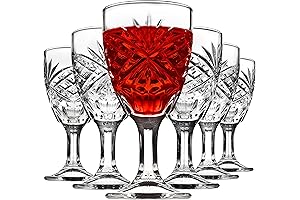 Godinger Dublin Set of 6 Clear Crystal Cordial Glasses