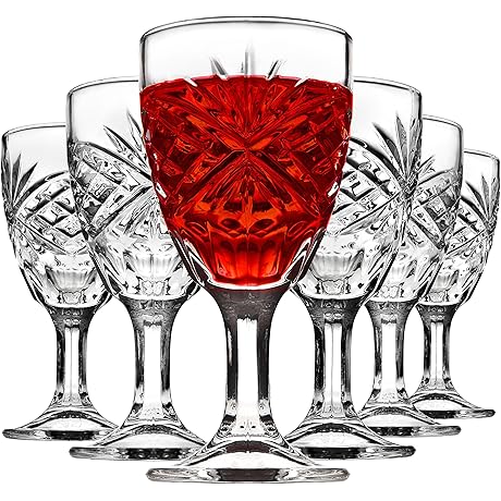 Godinger Dublin Set of 6 Clear Crystal Cordial Glasses