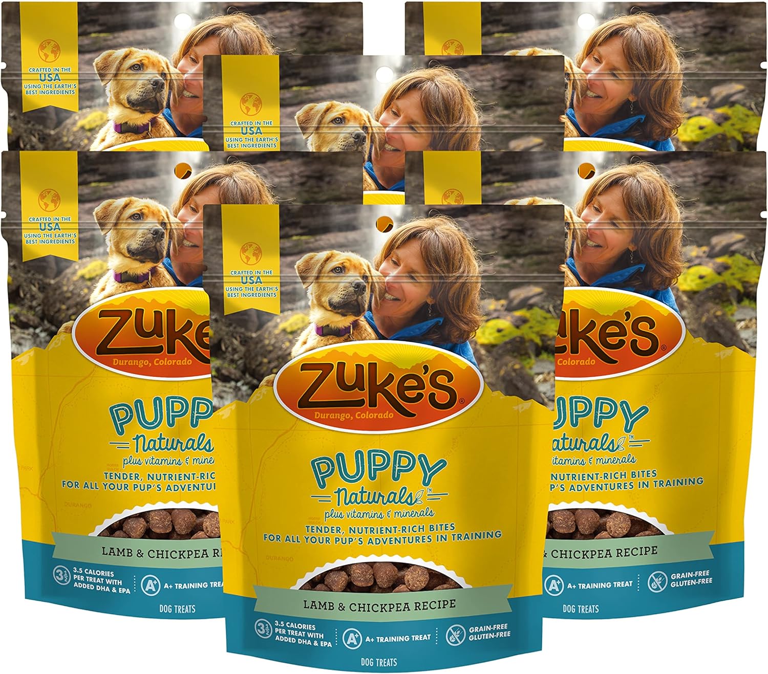Zuke's Puppy Naturals Dog Training Treats, Lamb & Chickpea