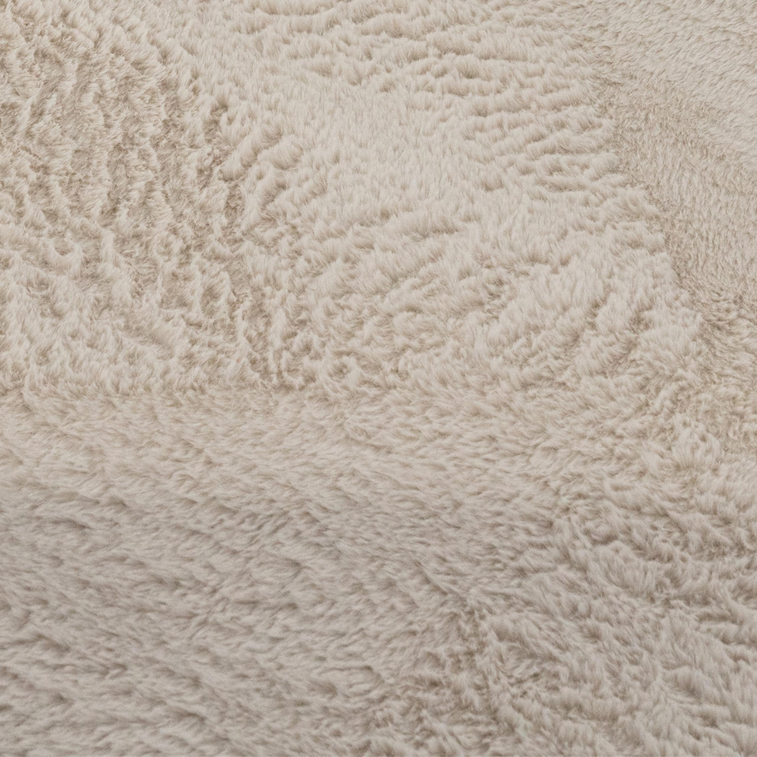 Paco Home Tapis Salon Fausses Fourrures Doux Lavable Moderne Élégant Facile À Entretenir Effet Fourrure Uni Brillant Douillet À Poils Longs, Dimension:200x280 cm, Couleur:Crème