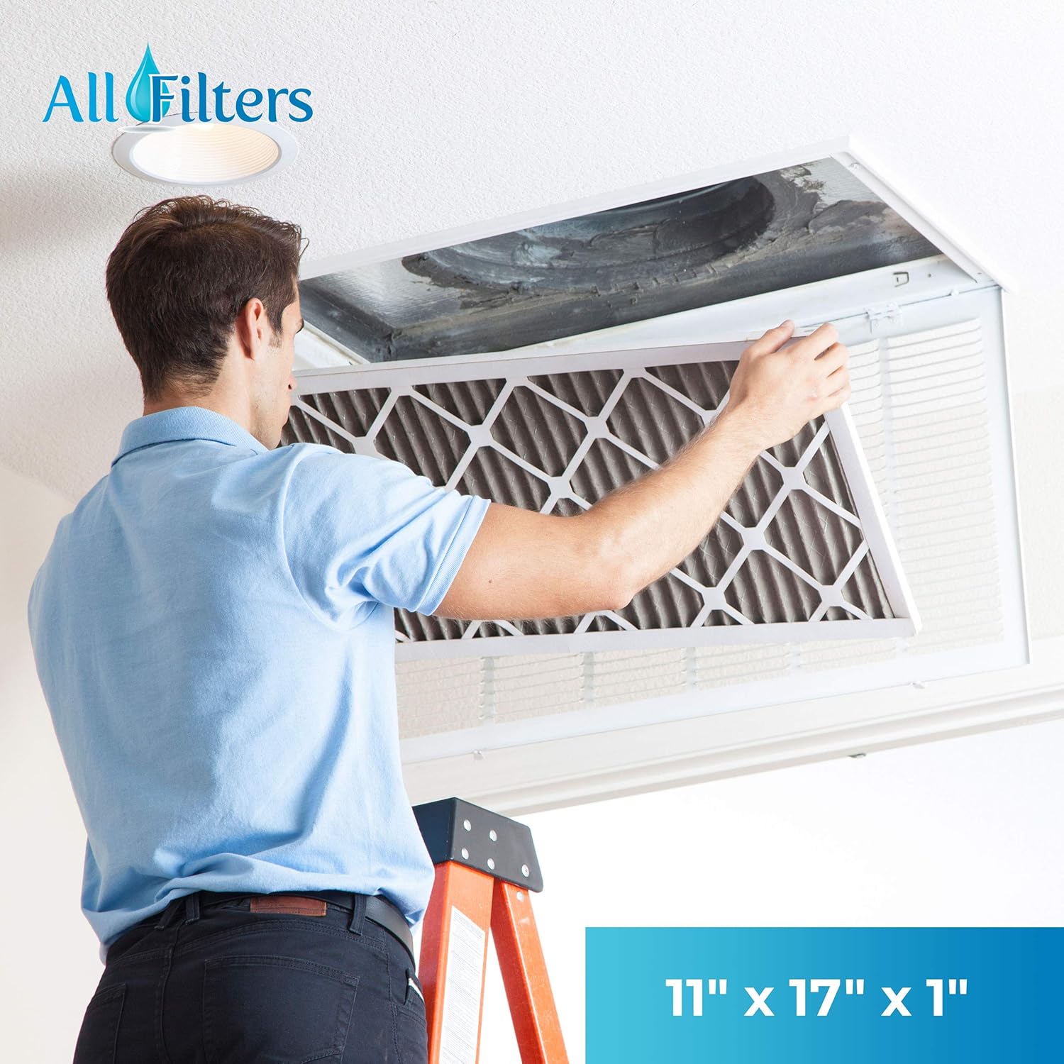 SpiroPure 11x17x1 MERV 10 Odor Reduction Air Filters - Made in USA (6 Pack)