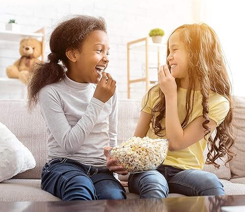 Miniatura 6 de Nostalgia Máquina para hacer palomitas de maíz, carrito profesional con hervidor de agua de 8 onzas que hace hasta 32 tazas, máquina de palomitas