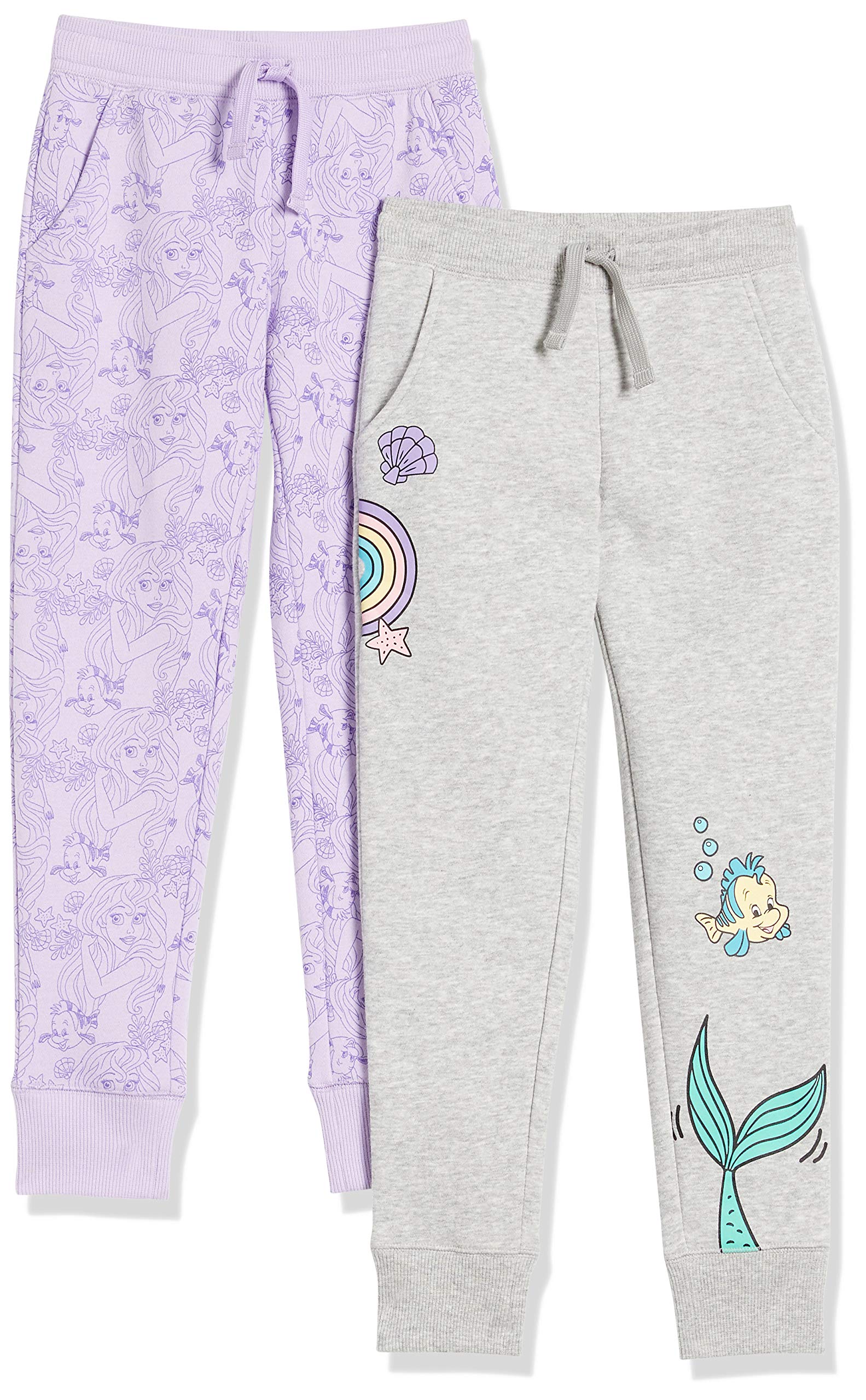 Amazon Essentials Disney | Marvel | Star Wars | Frozen | Princess Pantaloni Sportivi Jogger in Pile (precedentemente Spotted Zebra) Bambine e Ragazze, Pacco da 2