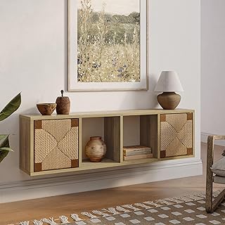 12 Living Room Cabinet Ideas for Storage and Style 41 LuxenHome 42'' Mid Century Modern Floating TV Cabinet for Living Room, W...