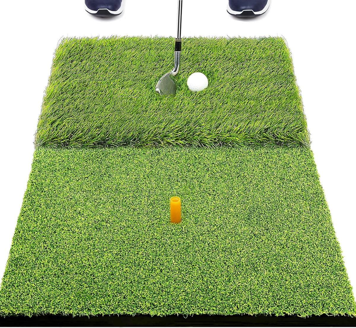 SAPLIZE Foldable Heavy-Duty Golf Hitting Mat with 10mm EVA Backing for Indoor/Outdoor Swing & Chipping, Golf Accessories & Gift for Men & Women