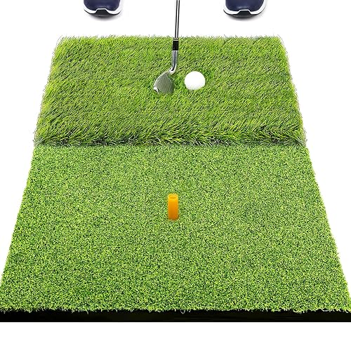 SAPLIZE Foldable Heavy-Duty Golf Hitting Mat with 10mm EVA Backing