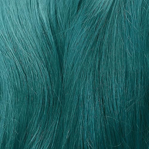 Vista 61 de Lime Crime Cabello de unicornio, tinte de cobertura completa, bruja marina, verde azulado rico, vegano, sin crueldad animal, semipermanente, Bruja