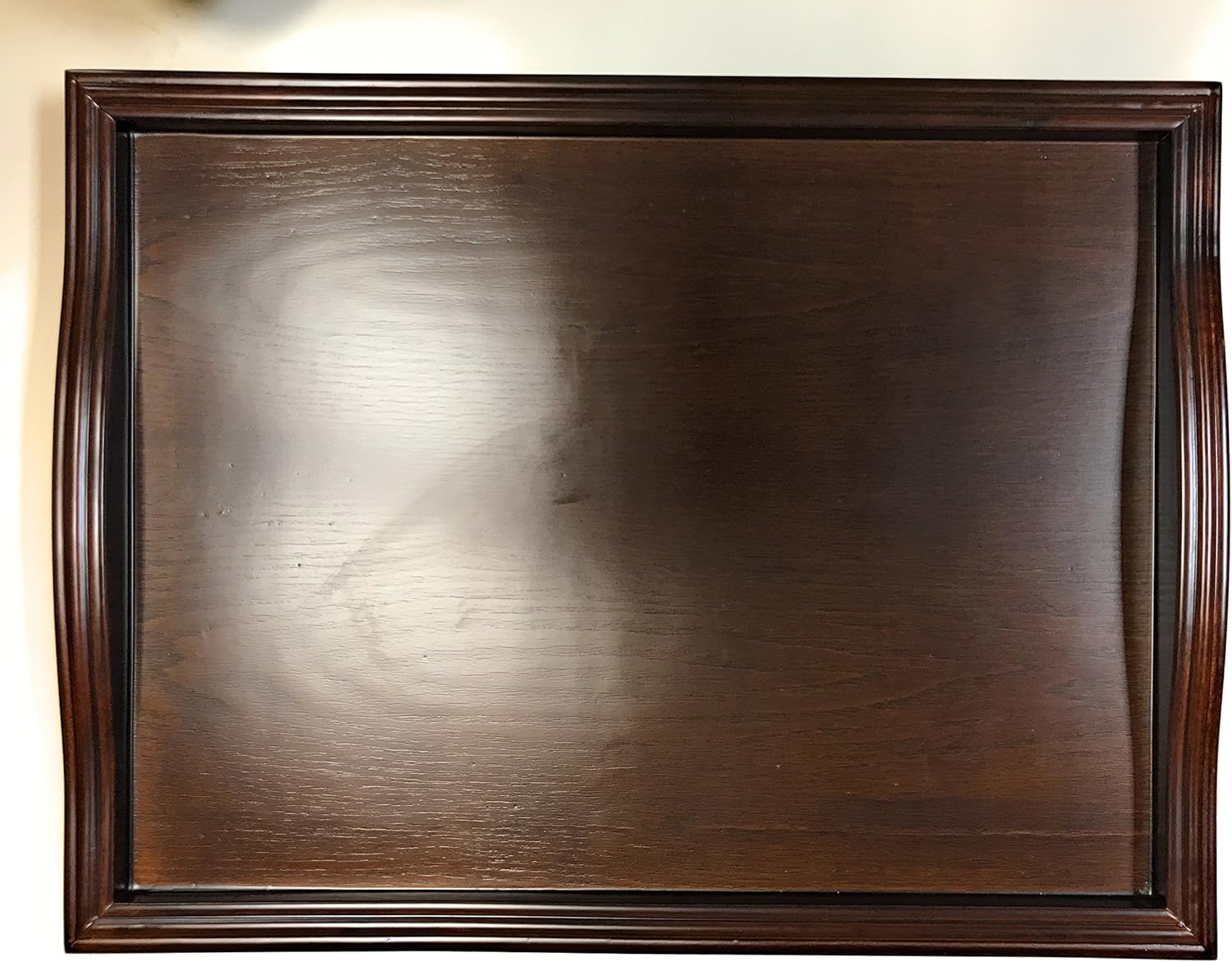 Amazon.com | Set of Stackable Rectangle Wooden Serving Tray, Brown (4 ...