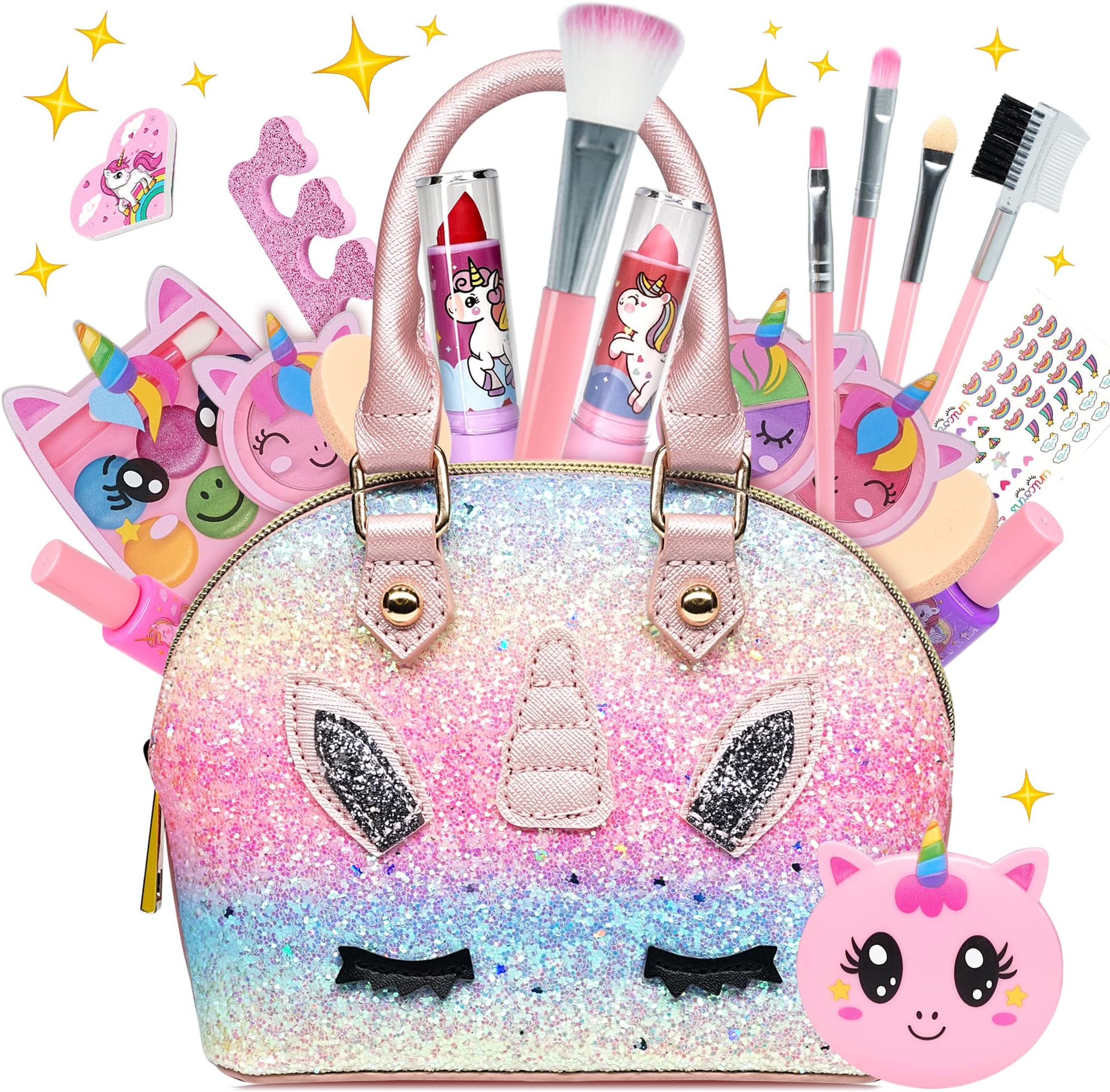 Kids Makeup Sets for Girls - Kids Makeup Sets for Girls 5-8, Maquillaje para Niñas, Play Make Up Kit, Best Toys for Little Girl,Princess Toddler Kid Stuff, Ages3456789 10 Year Old Girl Birthday Gifts
