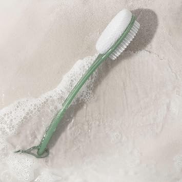 EcoTools Sea Gems Bath Bristle Brush, Dual-Sided Back Scrubber for Shower
