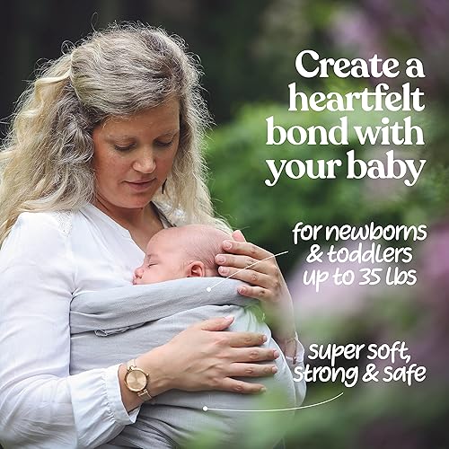 Miniatura 2 de Nalakai - Portabebé de lujo con anillo. Tejido de bambú y lino extrasuave. Envoltura ligera.Para recién nacidos, bebés y niños pequeños. Regalo