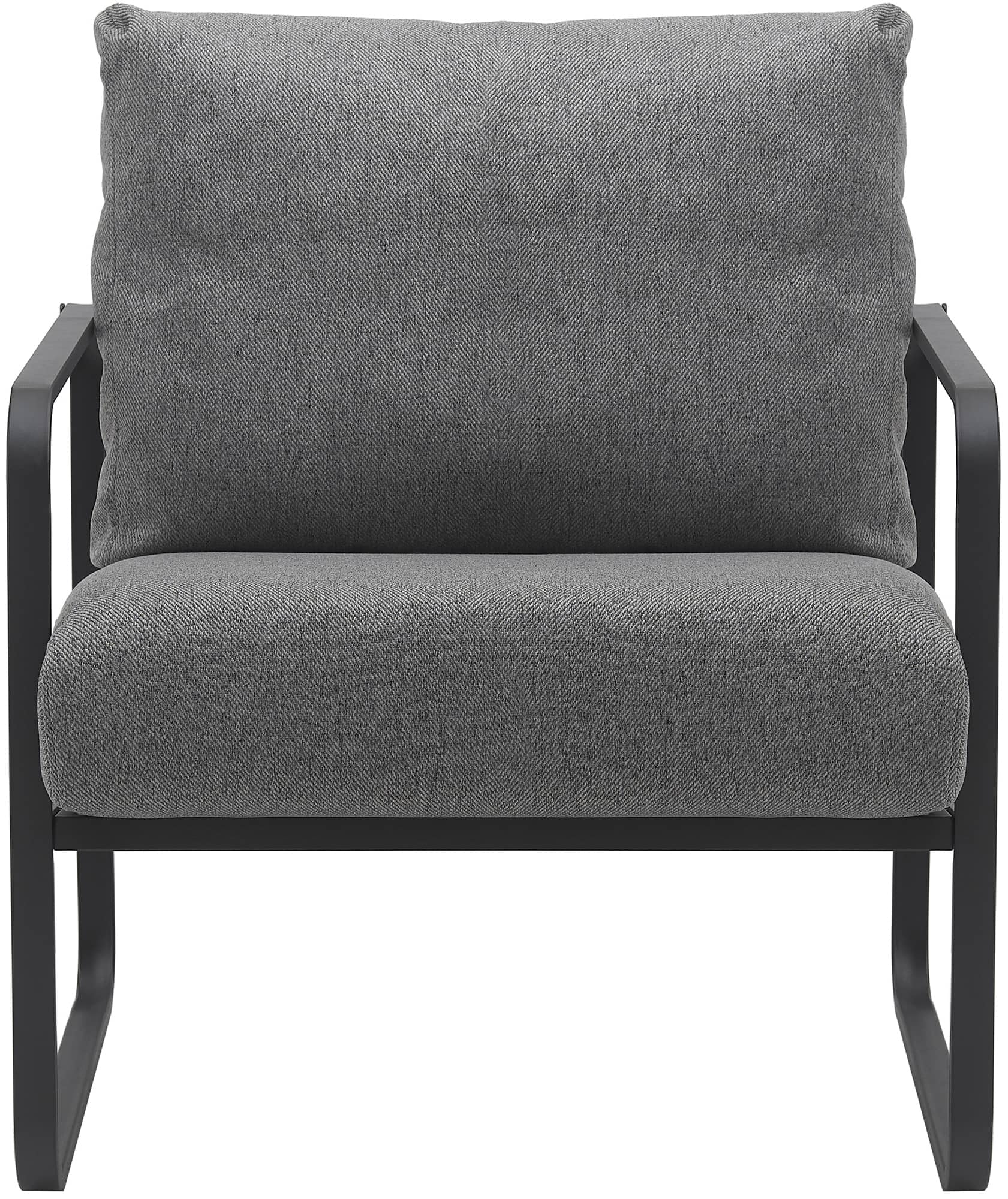 CLP Lounger Manea I Relaxsessel Kunstleder Oder Stoff Bezug I Mit Stabilem Metallgestell I Gepolsteter Clubsessel, Farbe:dunkelgrau, Material:Stoff