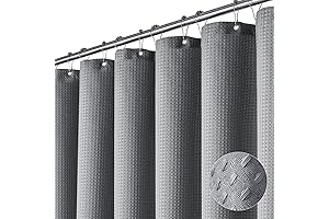 Dynamene Weighted Shower Curtain 256GSM Heavy Duty Hotel Luxury