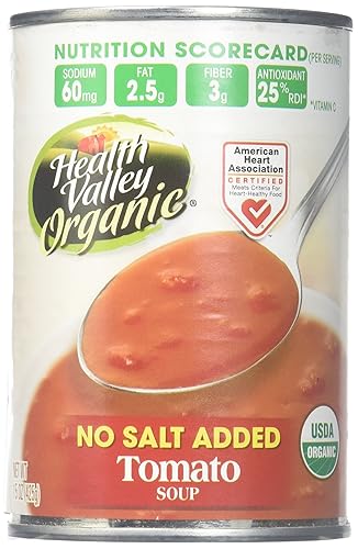 Salud Valley sopa de tomate orgánico, No Sal, 15oz