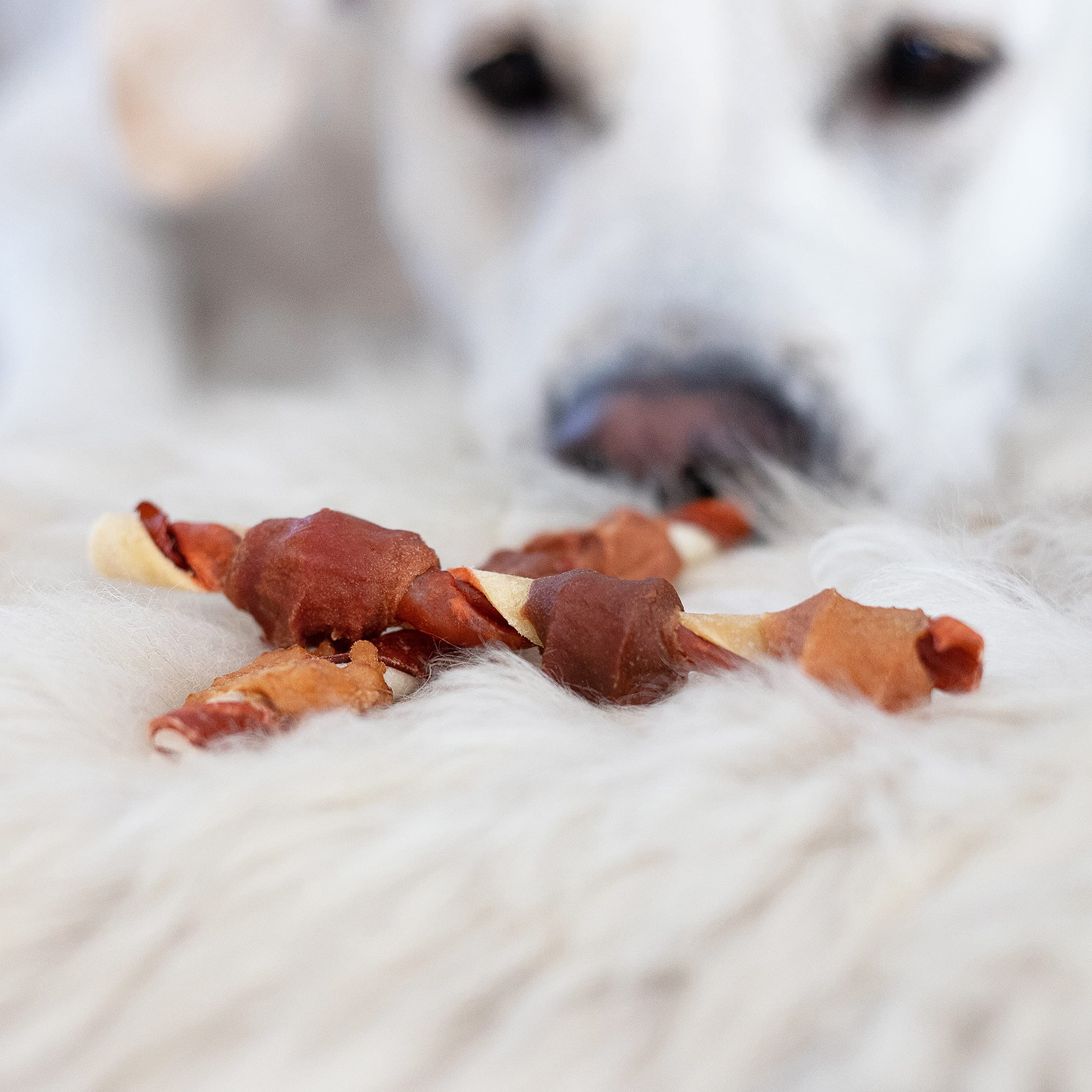 8in1 Triple Flavour Skewers Bastoncini da masticare per cani - Snack da masticare con carne extra, confezione da 113 g (ca. 6 pezzi)