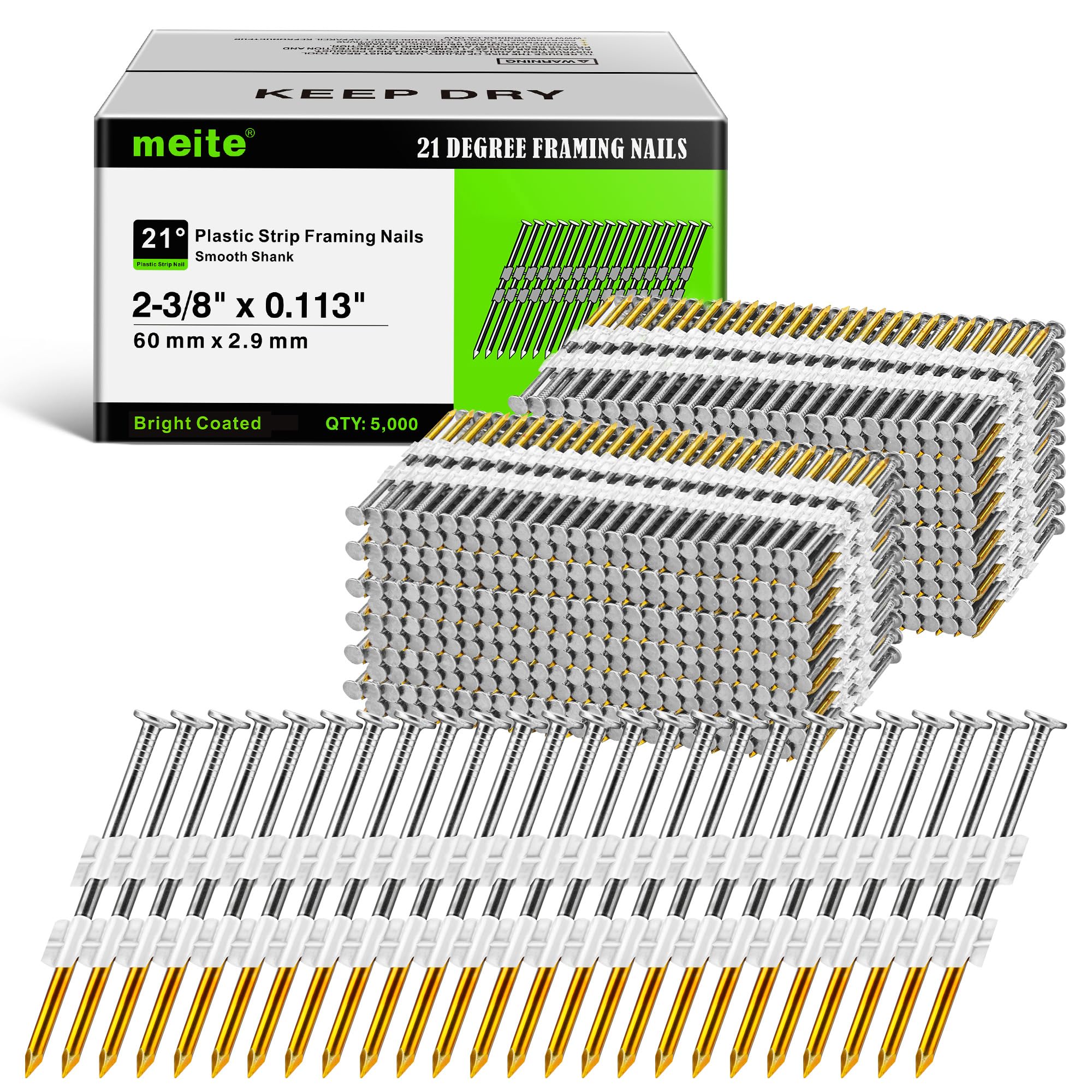 Meite 21 Degree Framing Nails - 2000 PCS -13