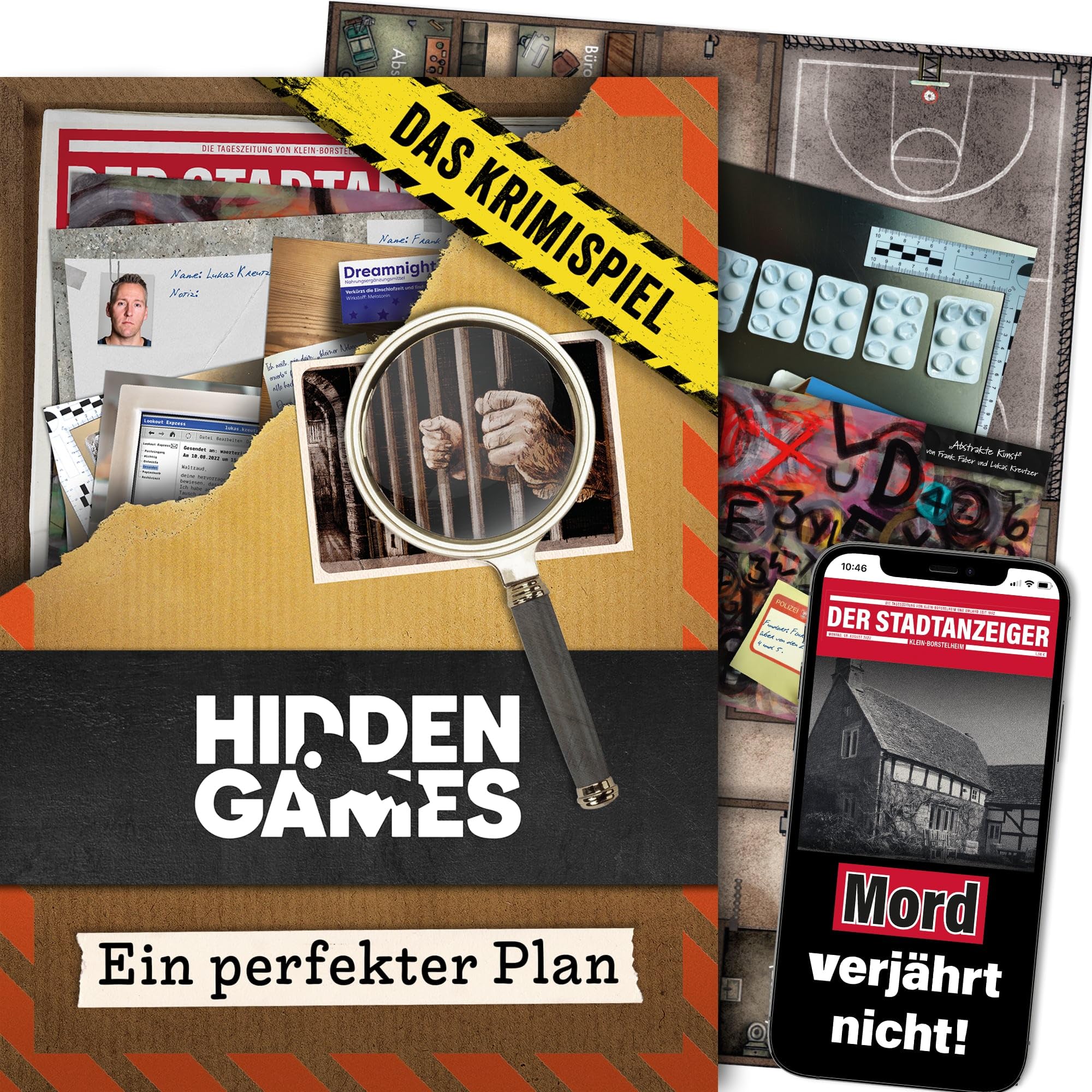 Hidden Games Crime Scene - A Perfect Plan - German - Realistic Crime Game, Exciting Detective Game, Escape Room Game