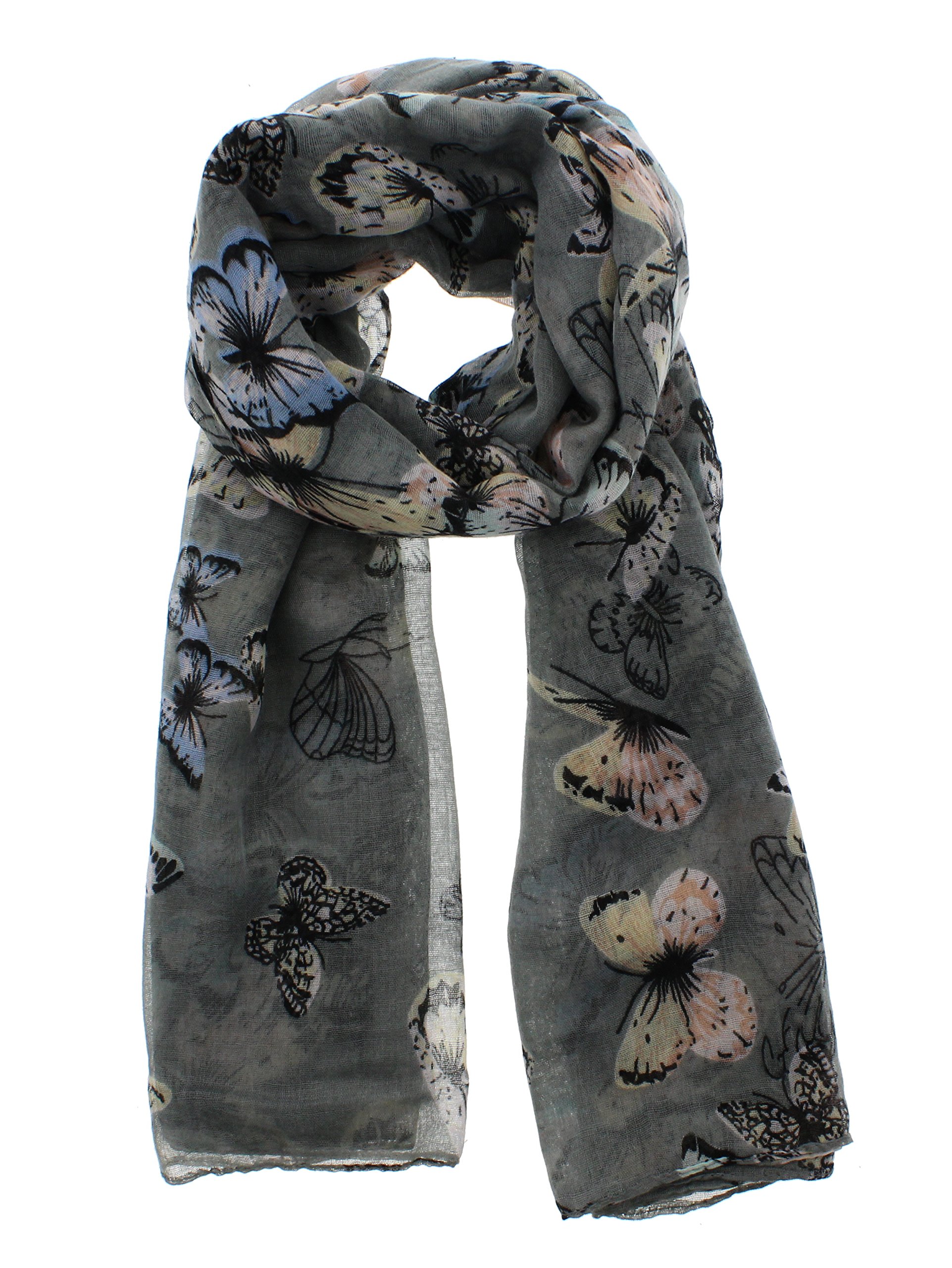Zac's Alter Ego Long Lightweight Butterfly Cluster Print Scarf