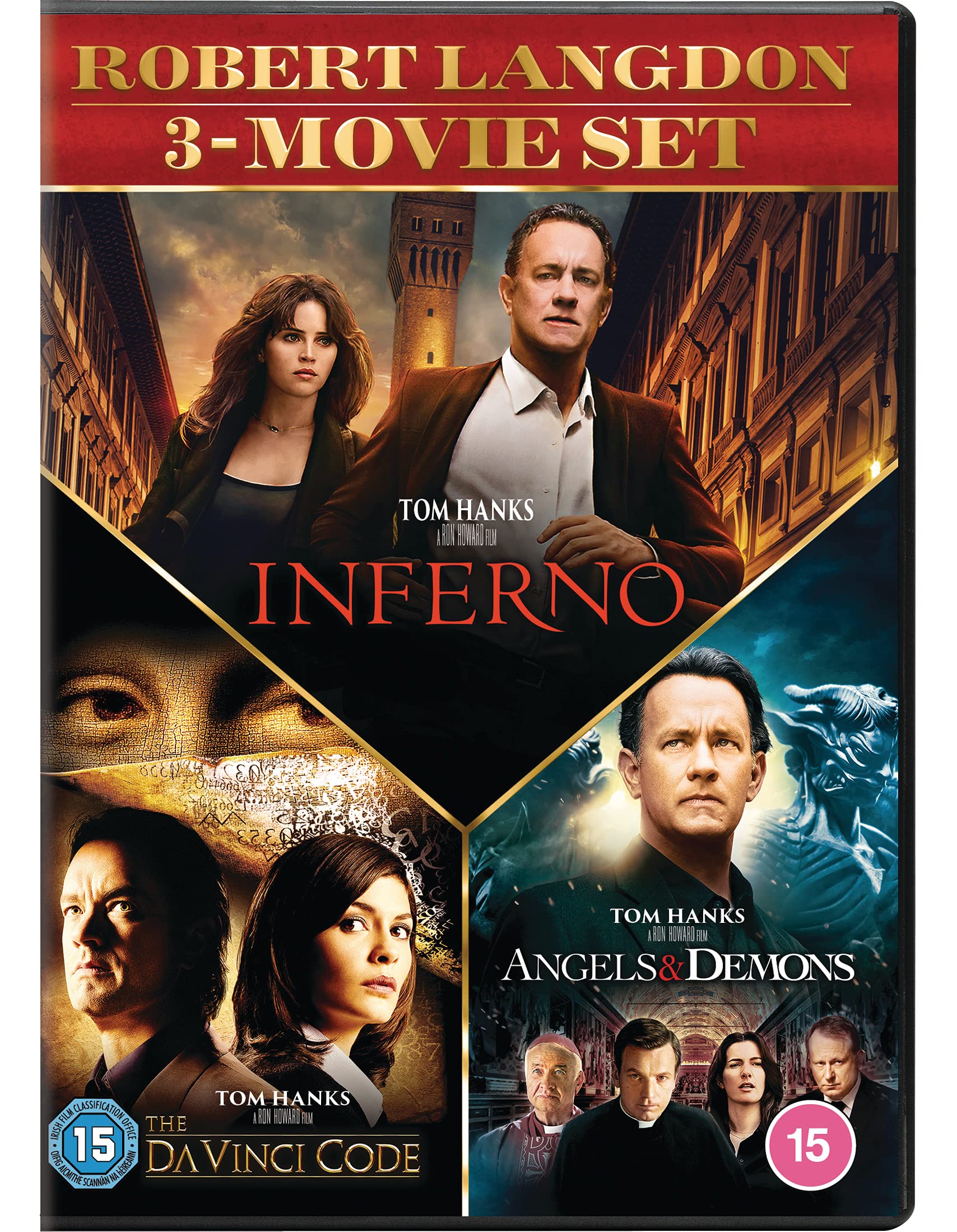 Angels & Demons / The Da Vinci Code / Inferno 3 DVD SET [2021]