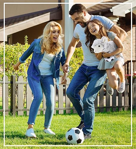 Miniatura 6 de DolliBu Peluche de oveja en cuclillas con pelota de fútbol, oveja suave para abrazar, adorable juguete de peluche para jugar, lindo regalo de vida