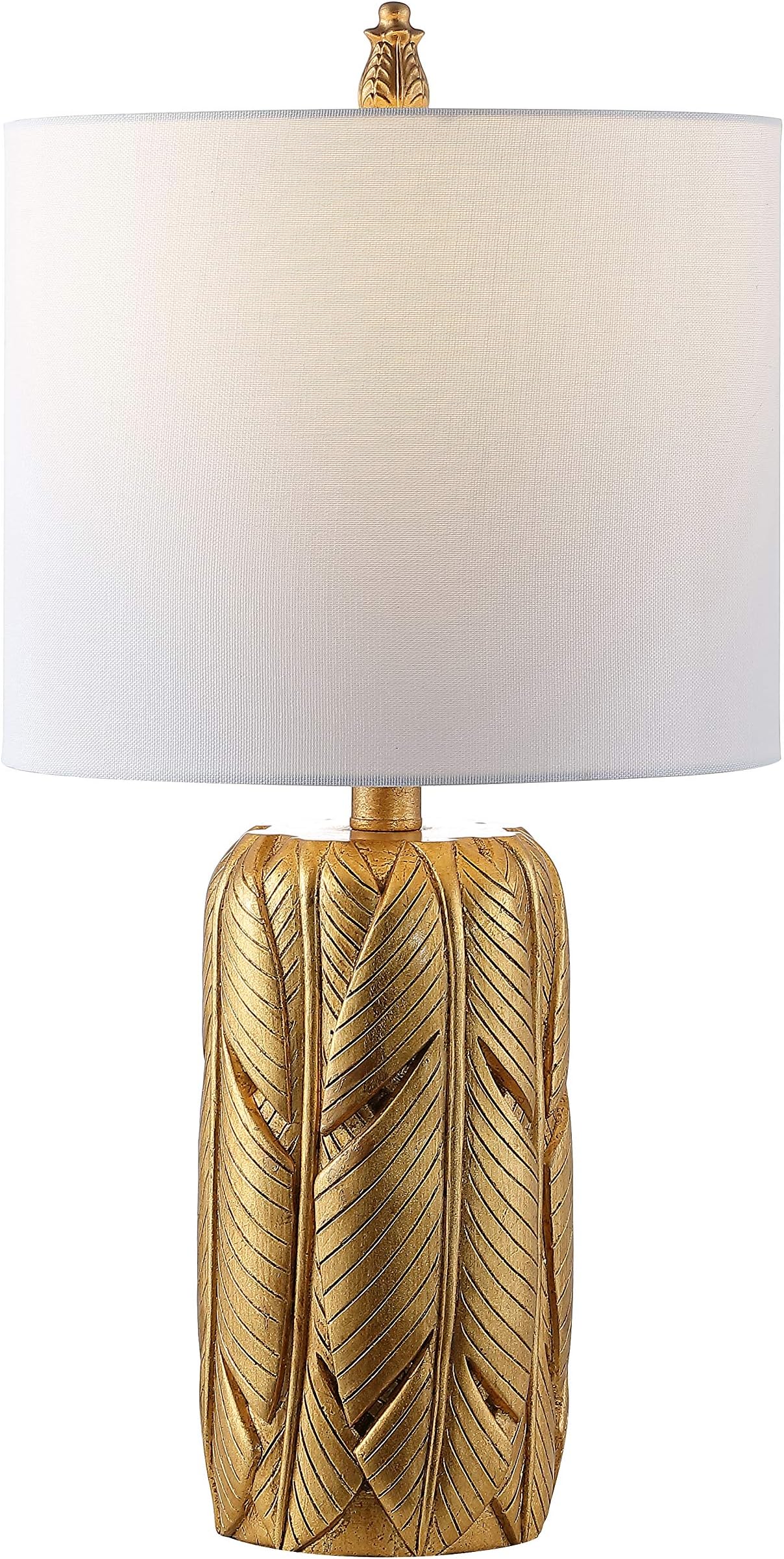 Safavieh Lighting Collection Wilsa Gold Leaf 23-inch Bedroom Living Room Home Office Desk Nightstand Table Lamp (LED Bulb Included)