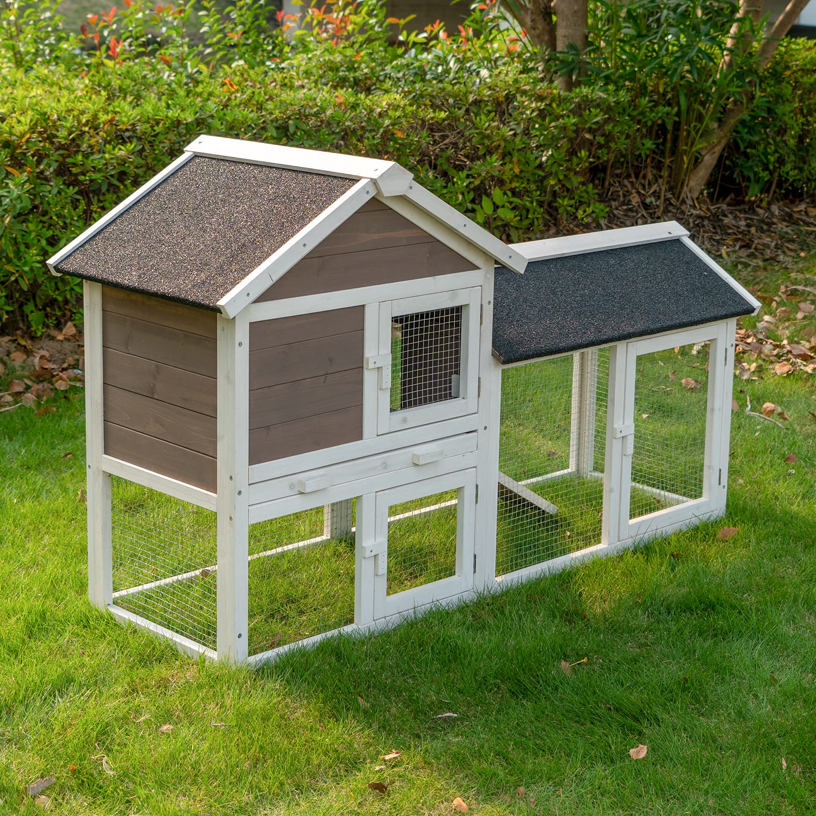 Buy Kinpaw 53" Chicken Coop, Outdoor Rabbit Hutch, Outside Hen House