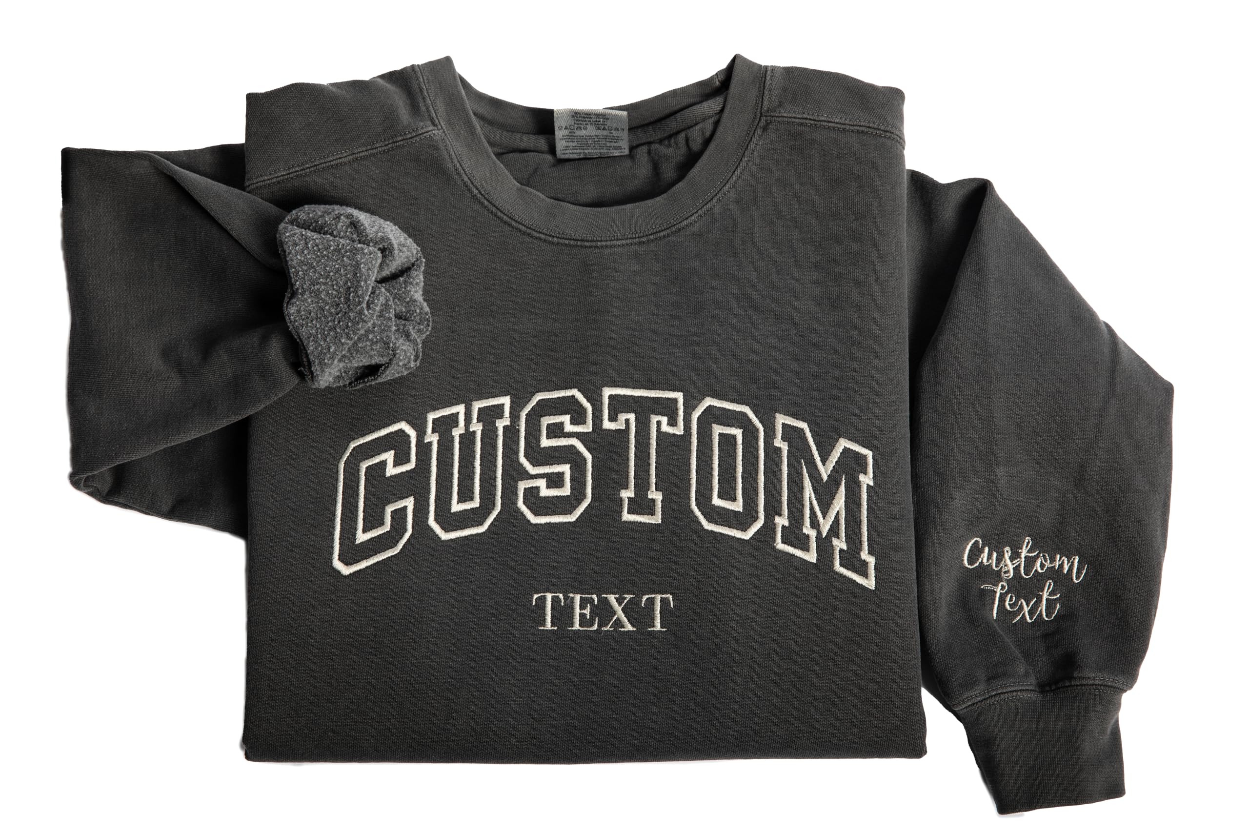 Custom Embroidered Hoodie & Sweatshirt, Personalized Embroidery Outfit, Custom Text Letters Embroidery Shirt