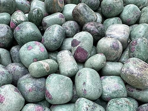 Miniatura 5 de Piedras rodadas de fucsita de rubí de 12 libra, piedra preciosa de fucsita de rubí natural pulido, cristales curativos de fucsita de rubí (fucsita