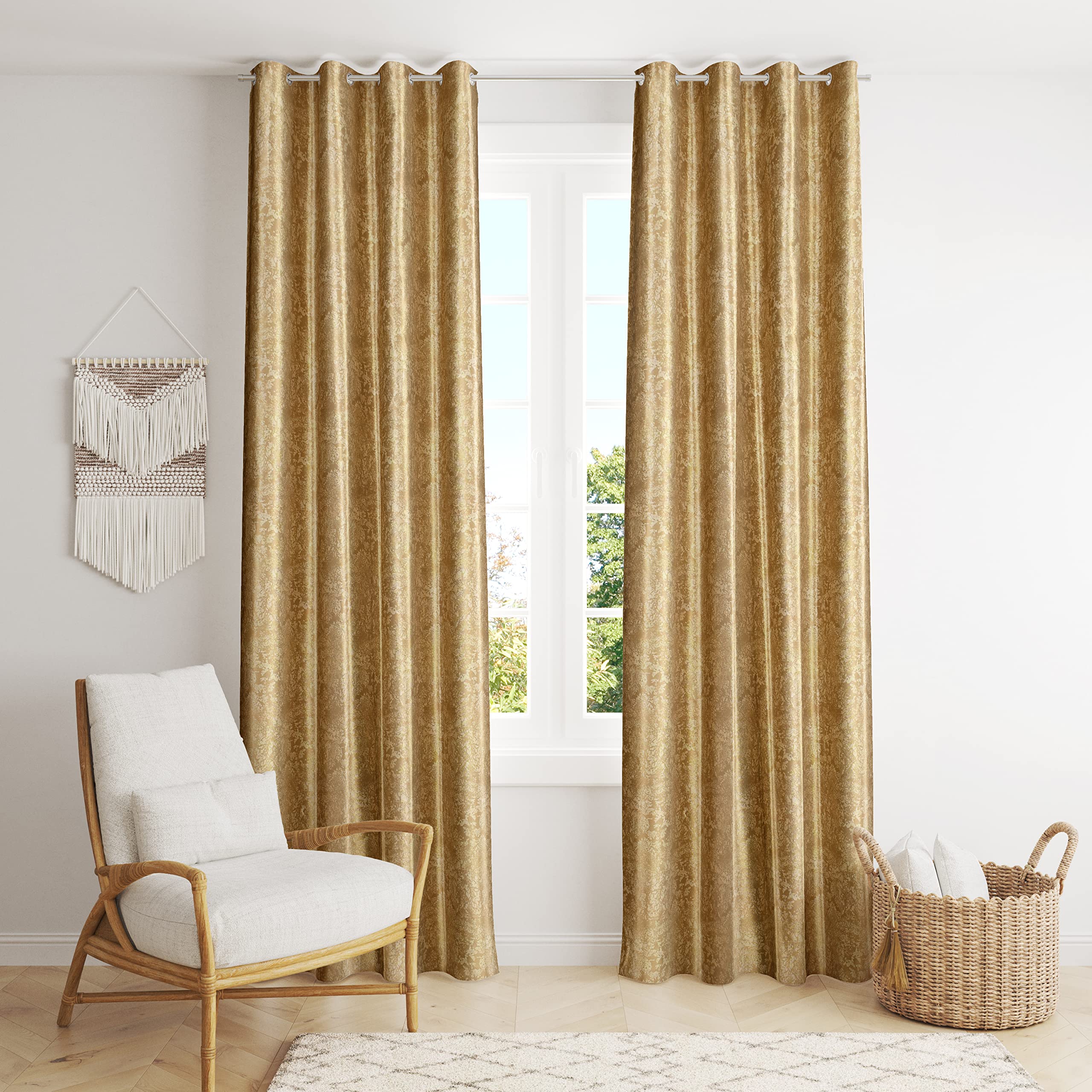 Decoholic Carnival Digital Print Insulated Stainless Steel Grommet Room Darkening Curtains/Drapes for Bedroom/Living Room Window - 5 feet - 2 Panels, Tan (B0B4WWYQB3) Amazon Price History, Amazon Price Tracker