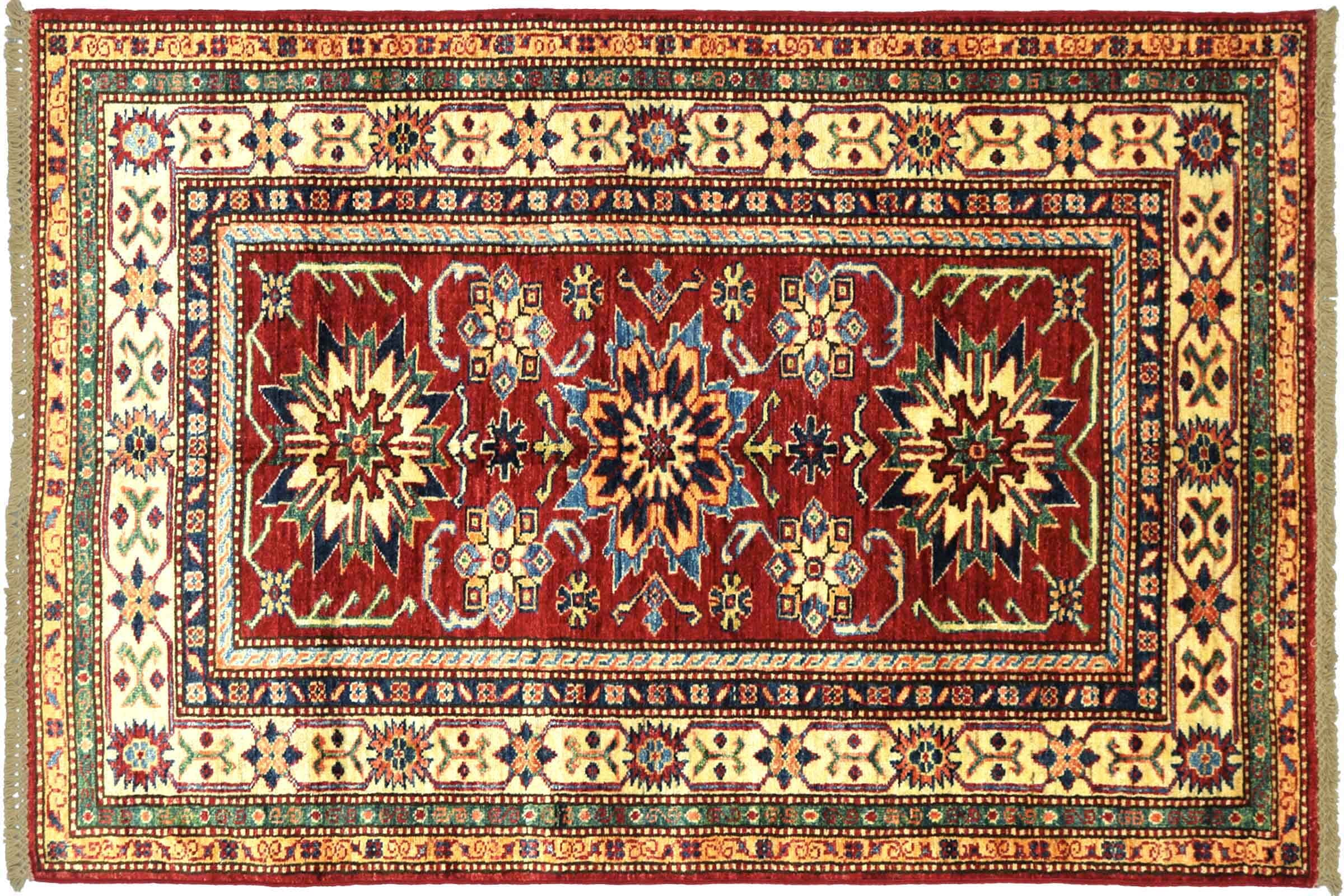 Tapis afghan Kazak fait main 100x160, la solution pour éliminer l'aspect froid d'une pièce