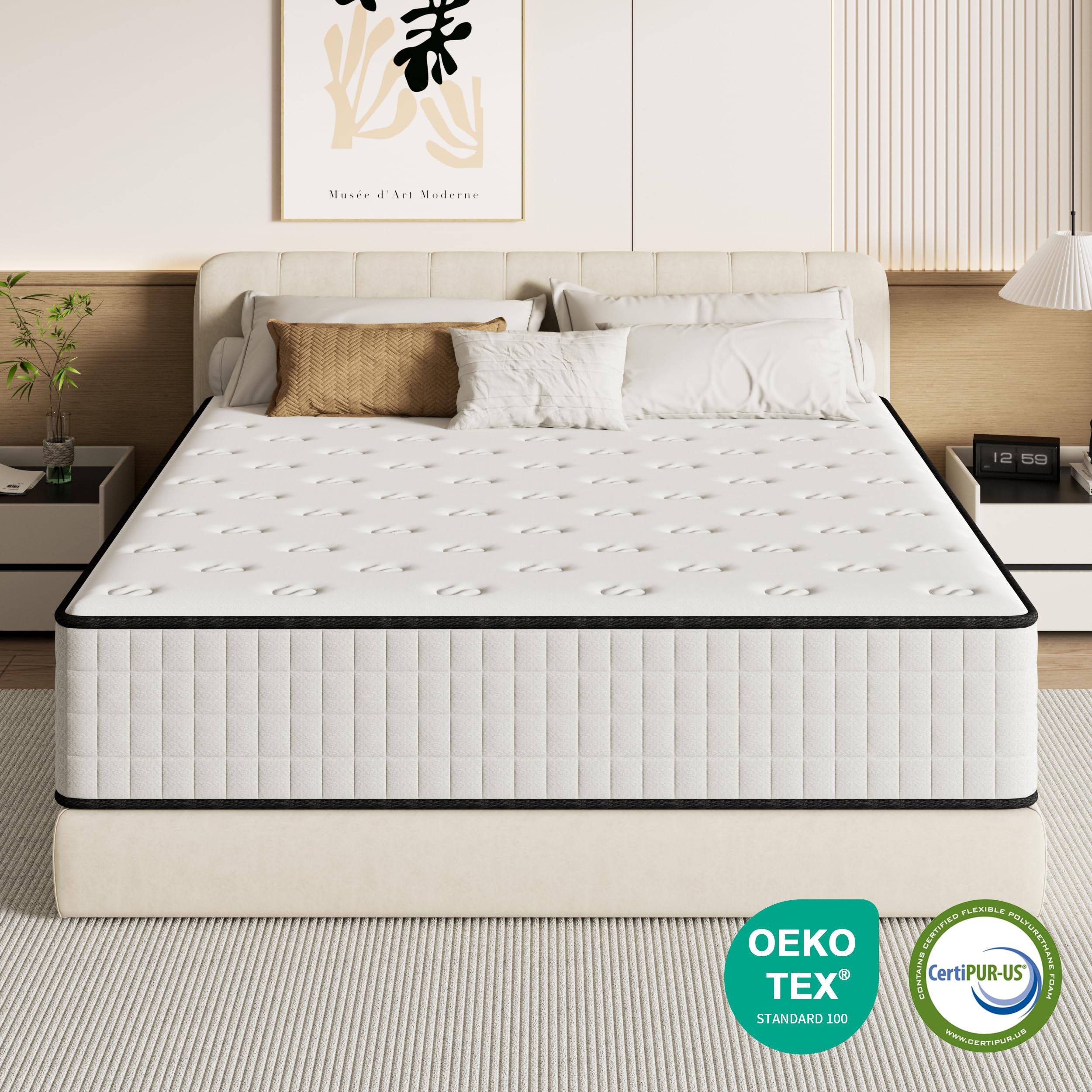 DEWINNER 140x200 cm Memoryschaum Matratze, 25 cm Hoch Schaumstoffmatratze, H2/H3 Wendematratze, Oeko-TEX 100 Zertifiziert, Atmungsaktiv, Hypoallergen & Orthopädisch