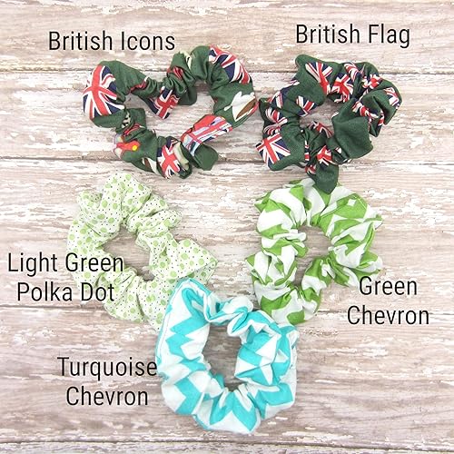 Miniatura 5 de Print Fabric Scrunchies-Over 50 Colors To Choose From (Lime Polka Dot)