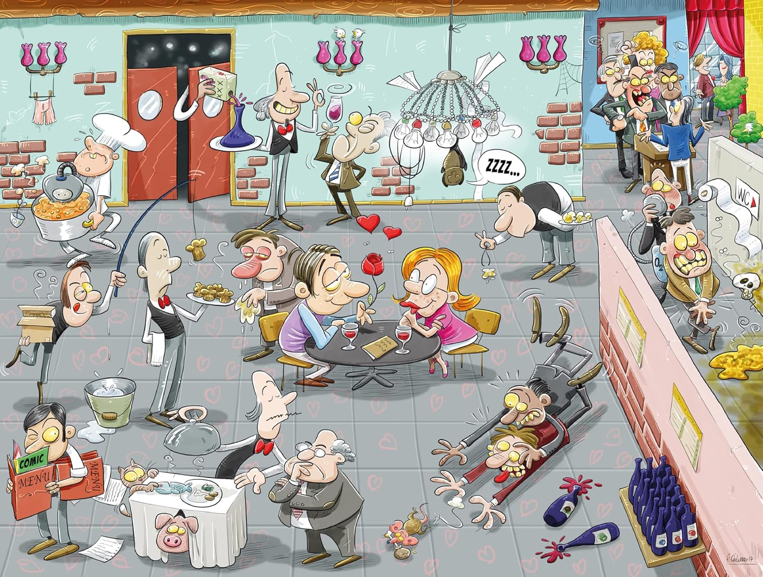 Valentine's Day Chaos 1000 Piece Jigsaw Puzzle
