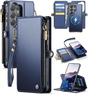 for Galaxy S26 Ultra - Phone Case Wallet Magnetic, Navy Blue