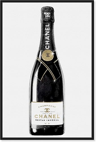 The Oliver Gal Artist Co. Drinks and Spirits - Lienzo enmarcado para pared, diseño único de champán, 36 x 54 pulgadas, dorado, blanco