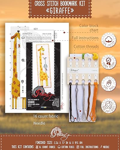 Miniatura 31 de Povitrulya Kit de punto de cruz contado, kits de bricolaje para adultos o niños, divertido marcador de bordado - Fácil de usar - Colección de Llamour