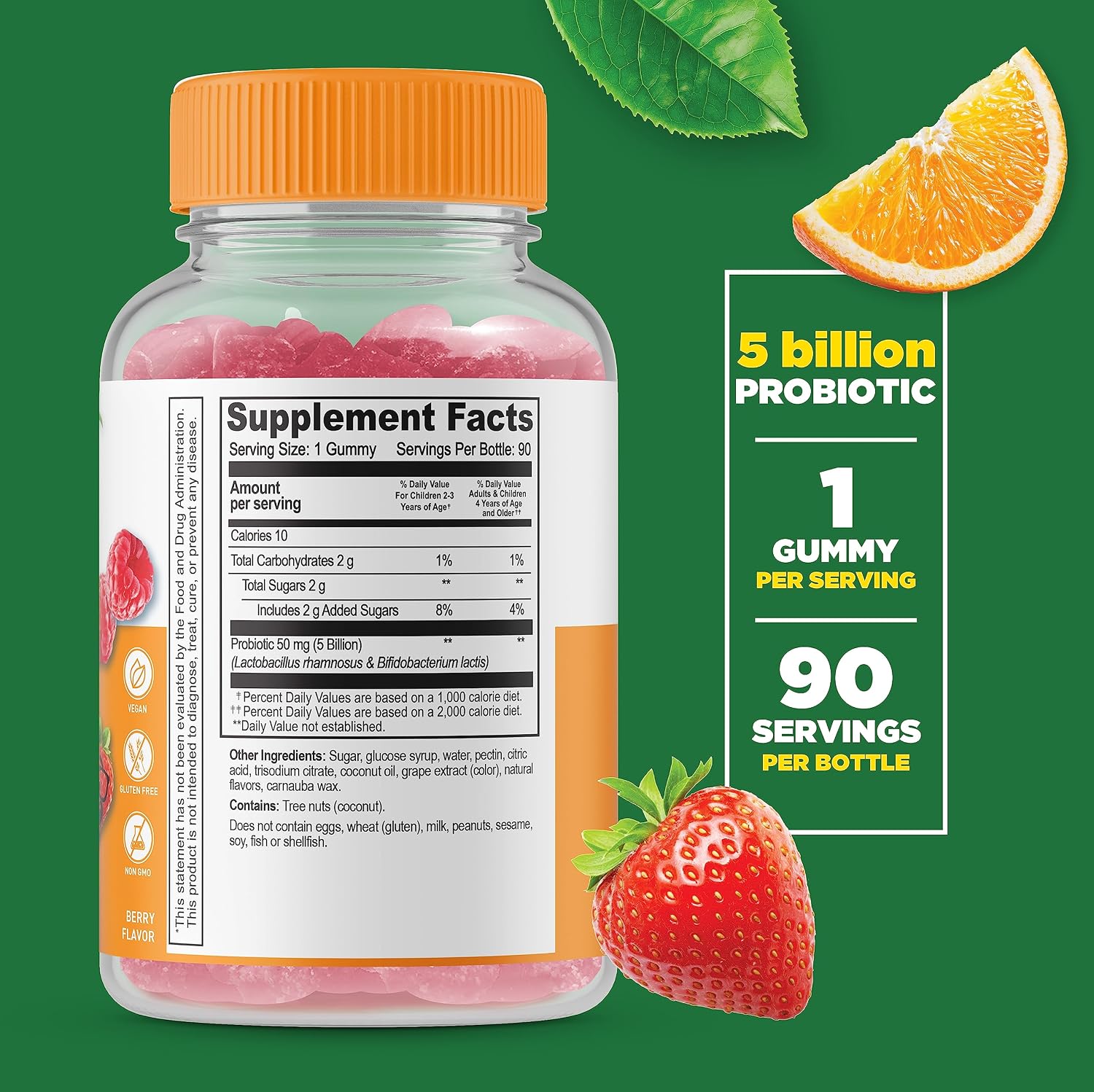 Lifeable Probiotics 5 Billion Kids + Biotin Kids, Gummies Bundle - Great Tasting, Vitamin Supplement, Gluten Free, GMO Free, Chewable Gummy