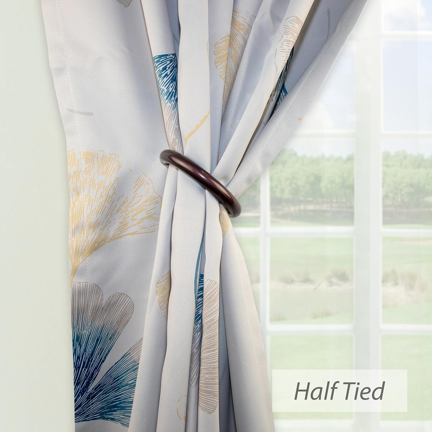 Magnetic Hoop Curtain Tieback (Pair) - Bronze